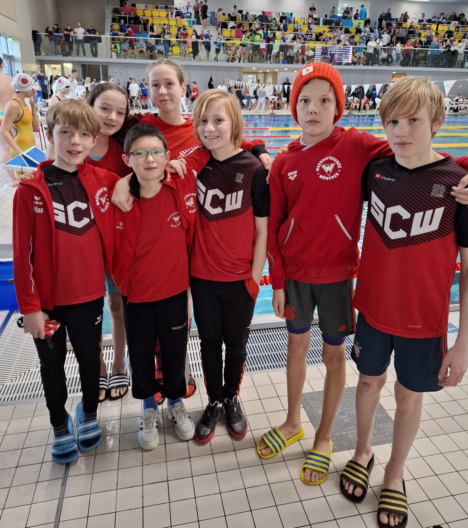 Gruppenbild im Dresdner Schwimmbad
