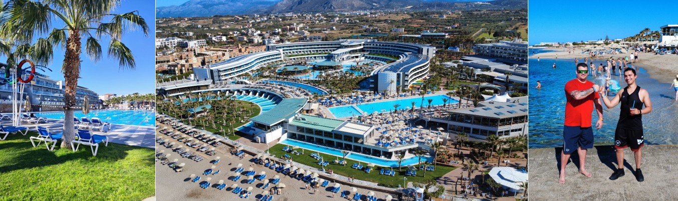 Blick auf Kreta mit Hotel