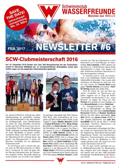 Newsletter 6 – Titelseite