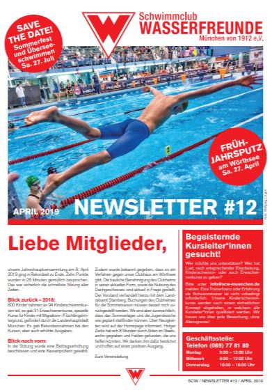 Newsletter 12 – Titelseite