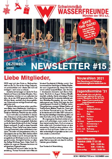 Newsletter 15 – Titelseite